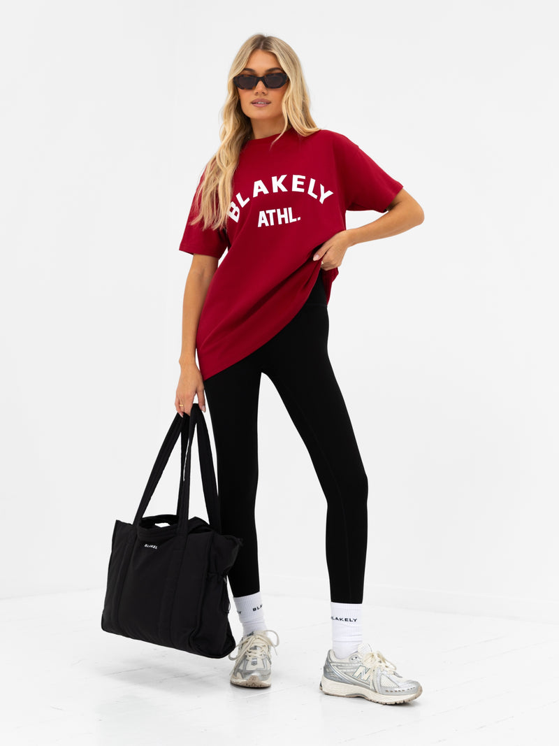 Joah Oversized T-Shirt - Cherry Red