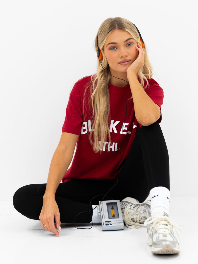 Joah Oversized T-Shirt - Cherry Red