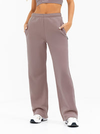 Isabel Wide Leg Sweatpants - Rosa Taupe