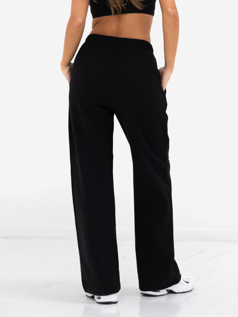 Kayla Wide Leg Sweatpants - Schwarz