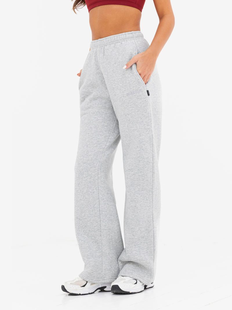 Kayla Wide Leg Sweatpants - Mergelgrau