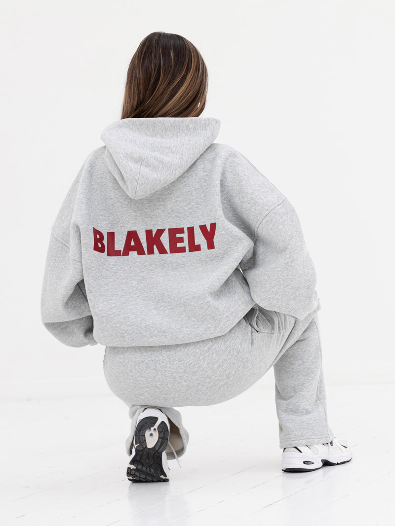 Kayla Wide Leg Sweatpants - Mergelgrau