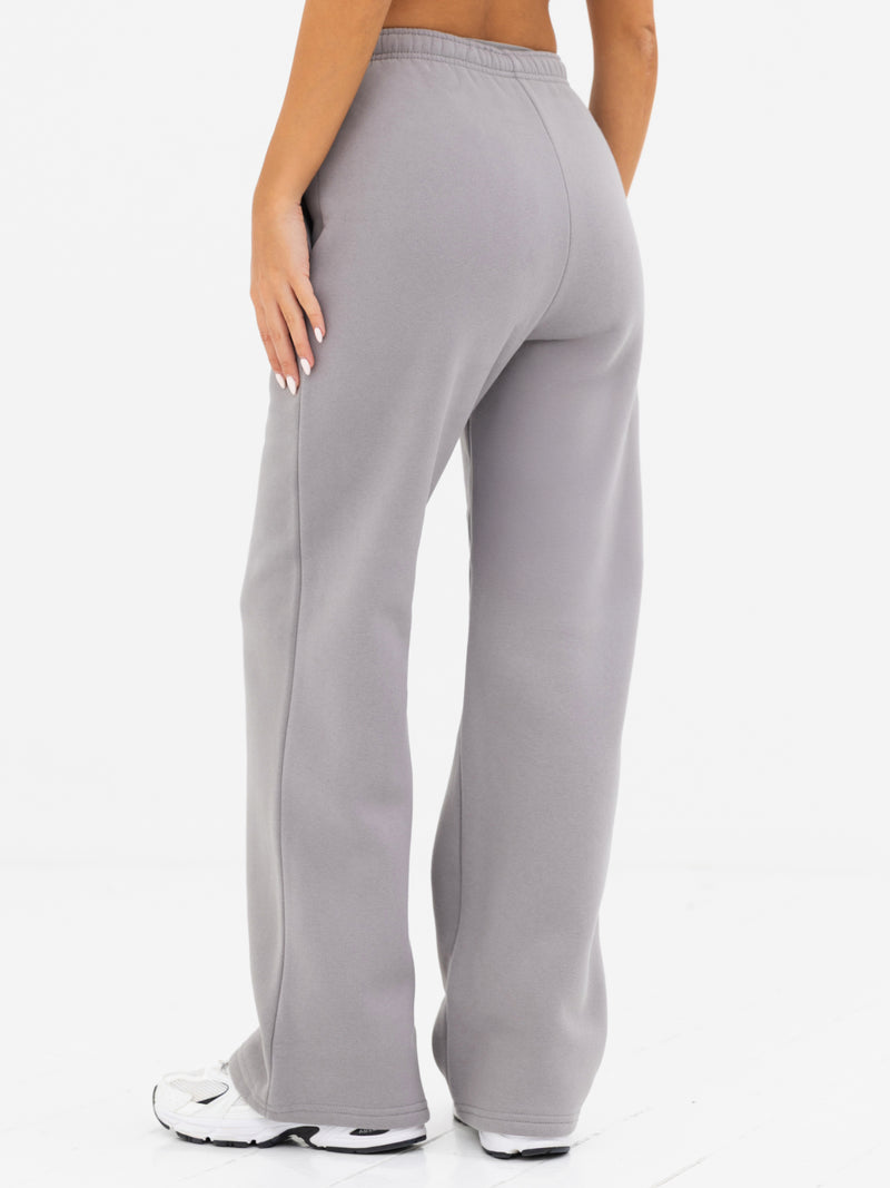 Kayla Wide Leg Sweatpants - Mittelgrau