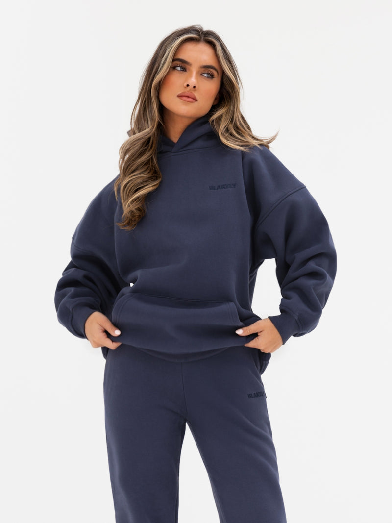 Kayla Wide Leg Sweatpants - Echtes Marineblau