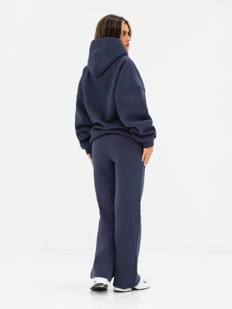 Kayla Wide Leg Sweatpants - Echtes Marineblau