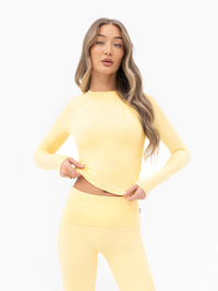 Lucia Long Sleeve Top - Buttergelb