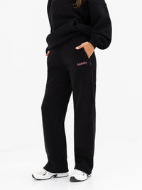 Lexi Wide Leg Sweatpants - Black