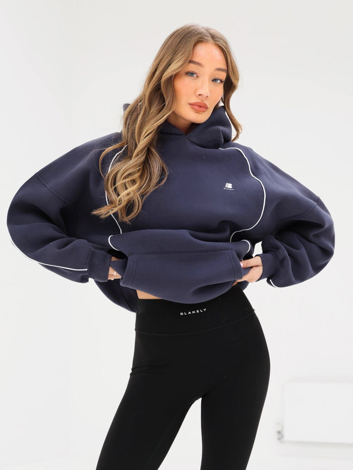 Seam Oversized Hoodie - True Navy