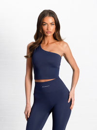 SculptForm One Shoulder Vest - True Navy