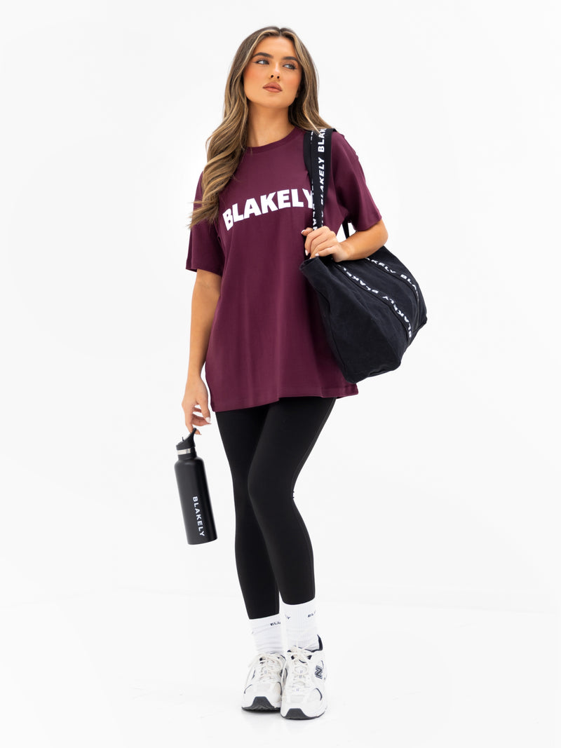 Sophia Oversized T-Shirt - Dunkle Kirsche