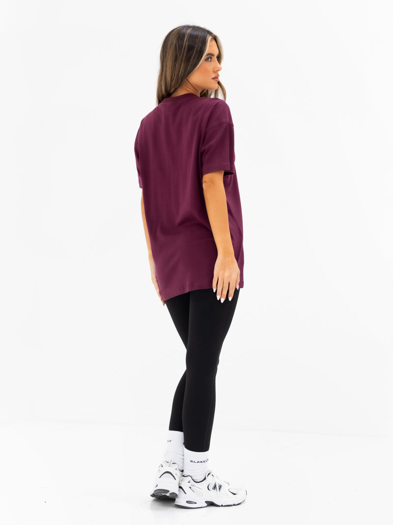 Sophia Oversized T-Shirt - Dunkle Kirsche