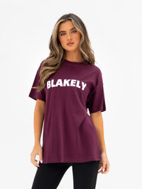 Sophia Oversized T-Shirt - Dunkle Kirsche
