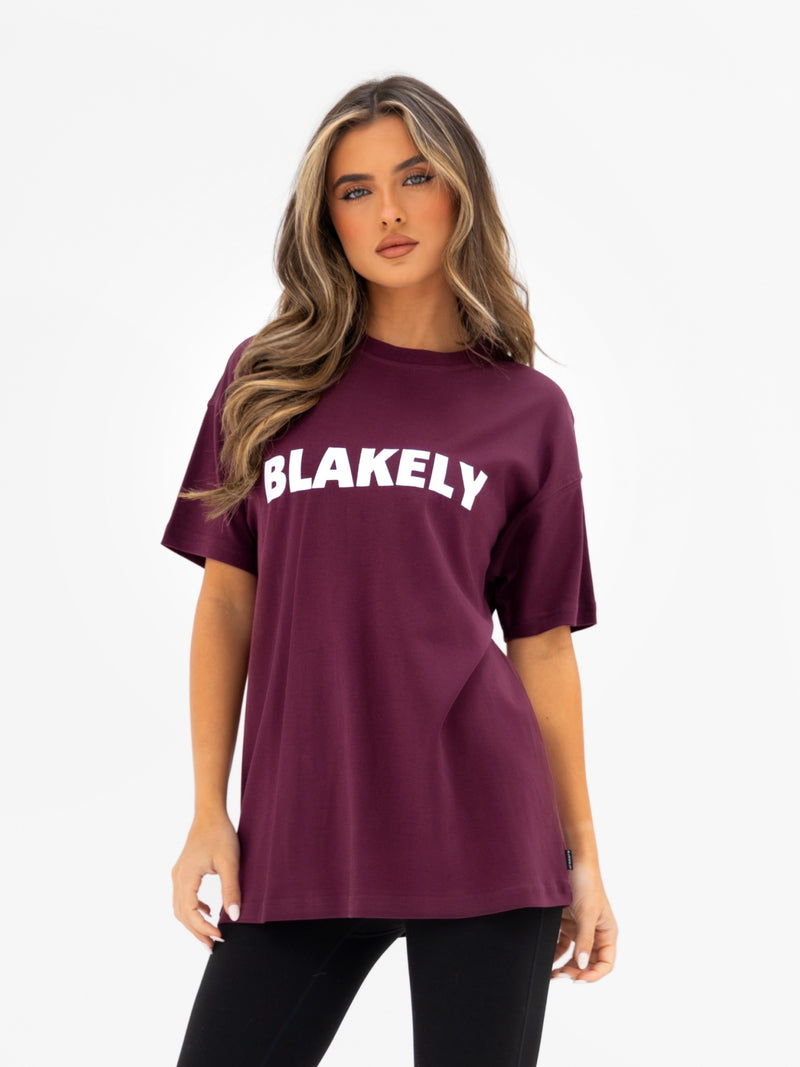 Sophia Oversized T-Shirt - Dunkle Kirsche