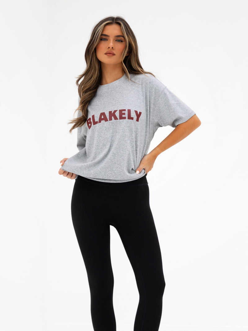 Sophia Oversized T-Shirt - Mergelgrau