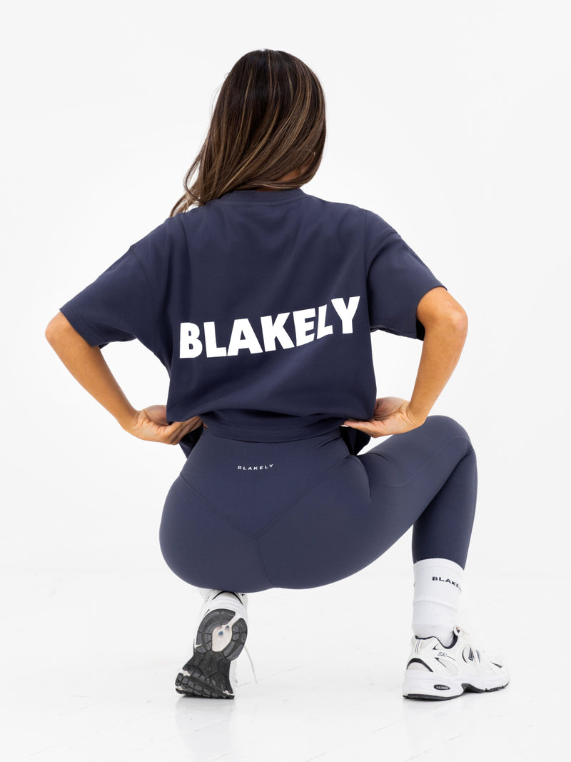 Kayla Oversized T-Shirt - True Navy