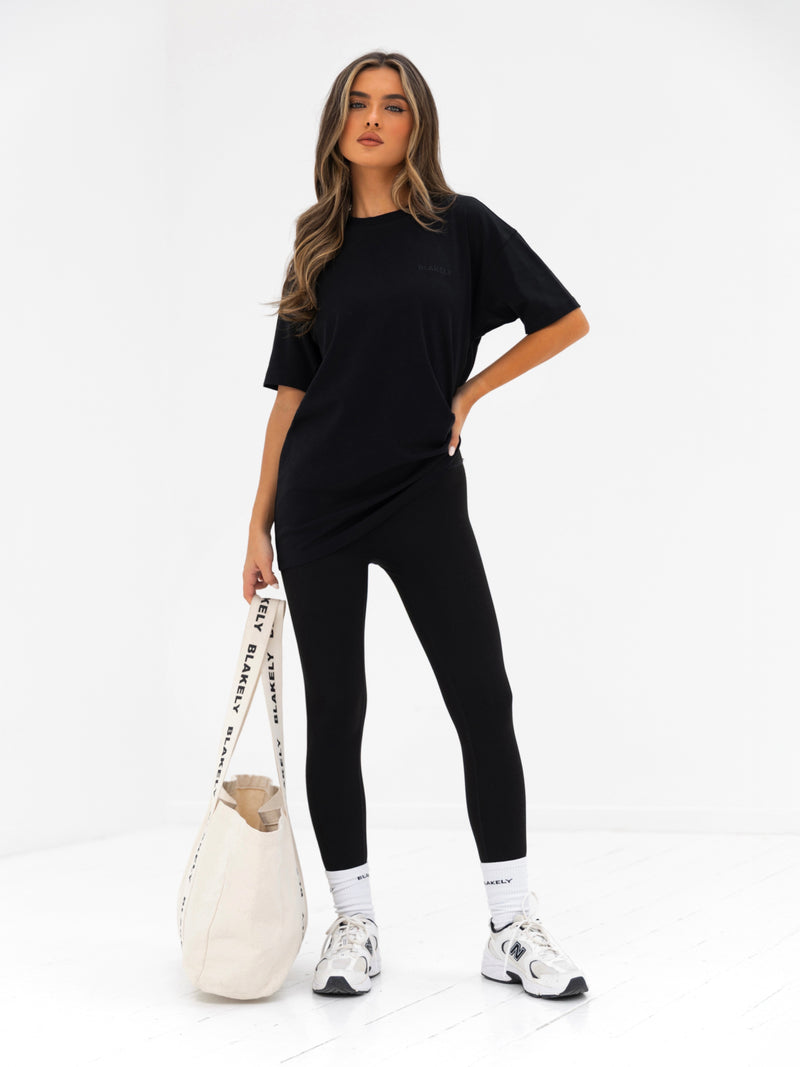 Isla Oversized T-Shirt - Schwarz