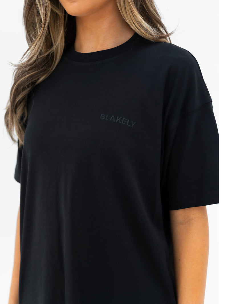 Isla Oversized T-Shirt - Schwarz