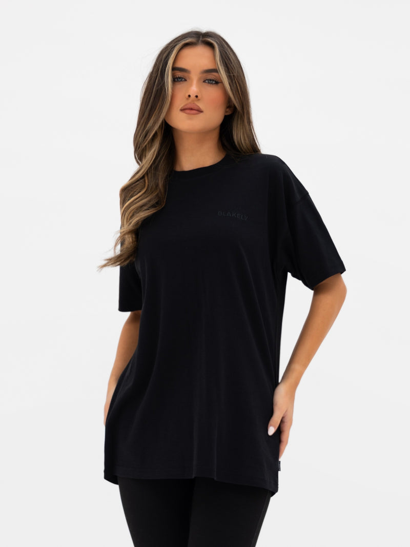Isla Oversized T-Shirt - Schwarz