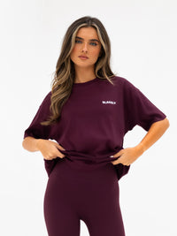 Isla Oversized T-Shirt - Dunkle Kirsche