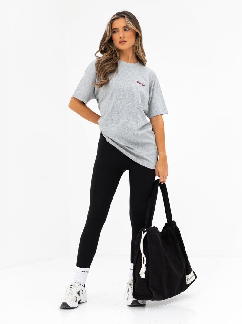 Isla Oversized T-Shirt - Mergelgrau