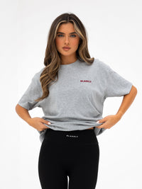 Isla Oversized T-Shirt - Mergelgrau