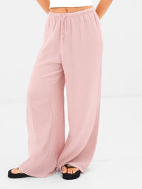 Mila Wide Leg Trousers - Lichtroze