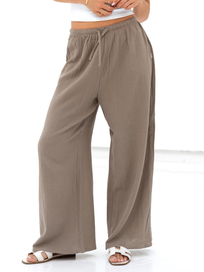 Mila Wide Leg Trousers - Bräunen