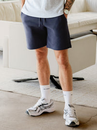 Blakely Basic Relaxed Jogger Shorts - True Navy