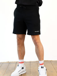 Italic Relaxed Jogger Shorts - Black