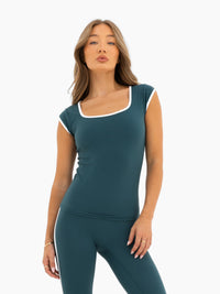 Ines Active Top - Teal Green