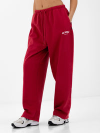 Heritage Wide Leg Sweatpants - Red