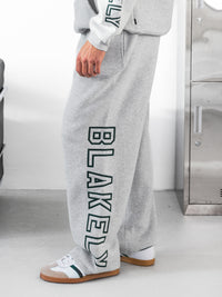 Miles Wide Leg Sweatpants - Marl Grey