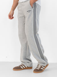 Zayd Wide Leg Sweatpants - Marl Grey
