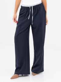 Alana Double Waist Trousers - Zartes Marineblau