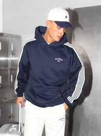 Zayd Relaxed Hoodie - Tiefe Marine