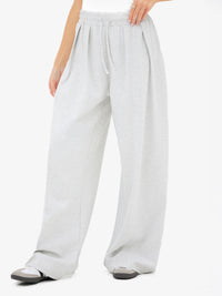 Cleo Wide Leg Trousers - Mergelgrau