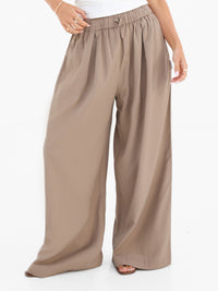 Alessia Linen Trousers - Bräunen