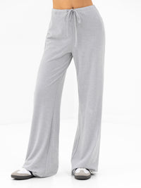 Nellie Wide Leg Trousers - Mid Grey