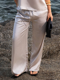 Thalia Satin Trousers - Champagner