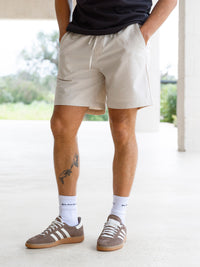 Jude Relaxed Linen Shorts - Light Beige