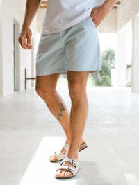 Conrad Relaxed Stripe Shorts - Teal