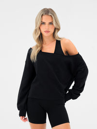 Ultimate Off The Shoulder Jumper - Schwarz
