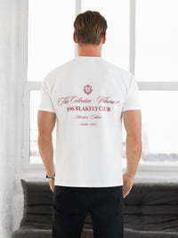 *INÉDIT* 5122 T-shirt graphique monogramme pour hommes - Blanche