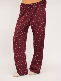 Bella Bow Pyjama Bottoms - Rouge