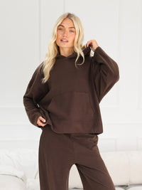 Sadie Oversized Hoodie - Schokoladenbraun
