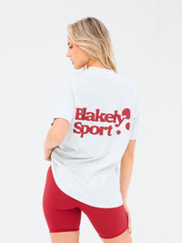 Motion Oversized T-Shirt - Mergelgrau