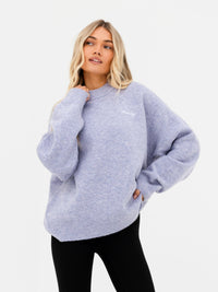 Oversized Knitted Jumper - Lila