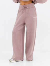 Knitted Wide Leg Sweatpants - Altrosa