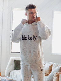 Alfie Relaxed Knitted Hoodie - Light Grey