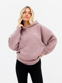Oversized Knitted Hoodie - Altrosa
